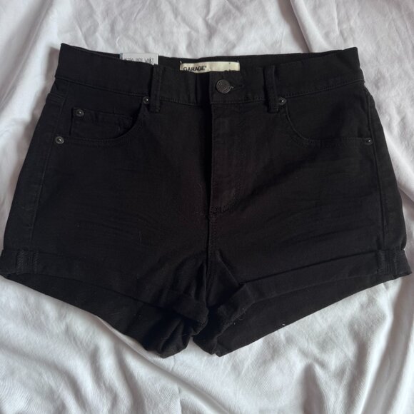 BRAND NEW Garage Retro High Waisted Black Shorts - Picture 4 of 4